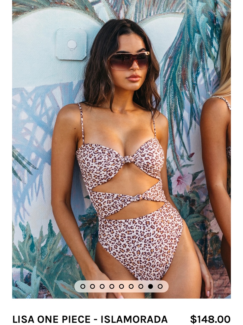 Skatie Lisa Leopard-Print One-Piece Swimsuit - Brown/White XS $148 MSRP